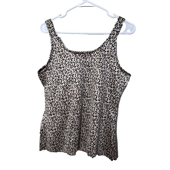 Ruby Ribbon Size 46 Cami Camisole Womens Shaping Top Leopard Print Lot of 2 Tank - Picture 2 of 15